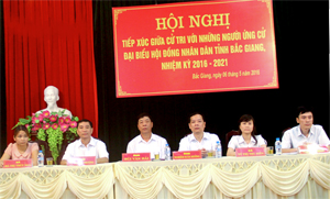       Ứng cử viên đại biểu HĐND tỉnh tiếp xúc cử tri tại thành phố Bắc Giang